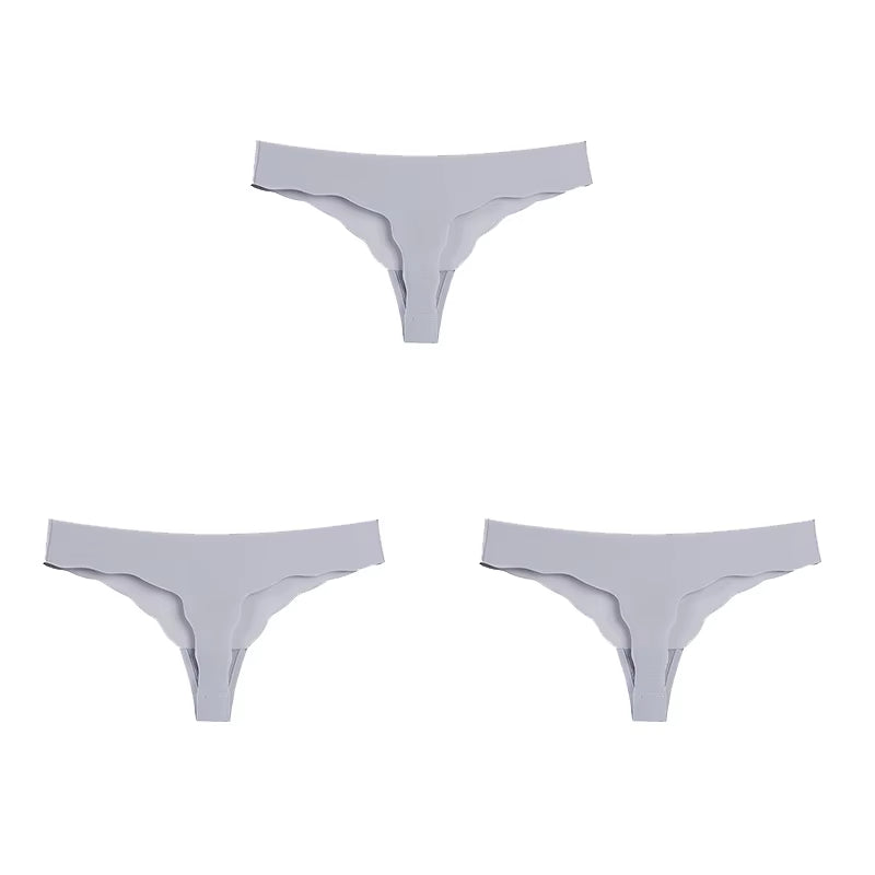 Women Panties Set Sexy Lingerie 3Pcs G String Thongs Bow Solid Intimates Female Underwear Cotton Briefs Panties Sets
