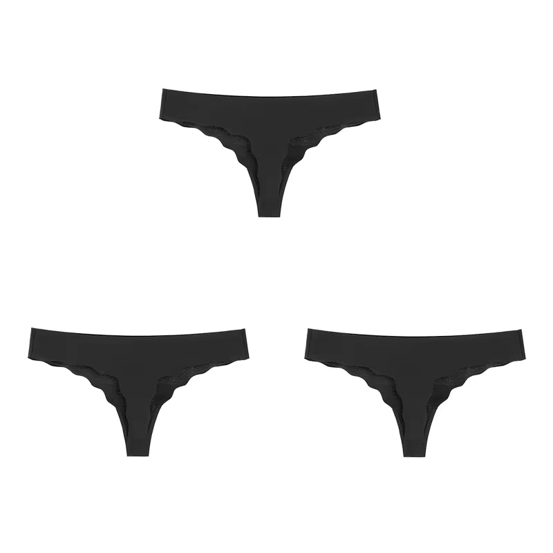 Women Panties Set Sexy Lingerie 3Pcs G String Thongs Bow Solid Intimates Female Underwear Cotton Briefs Panties Sets